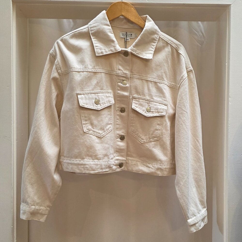 Denim Jacket: Cream